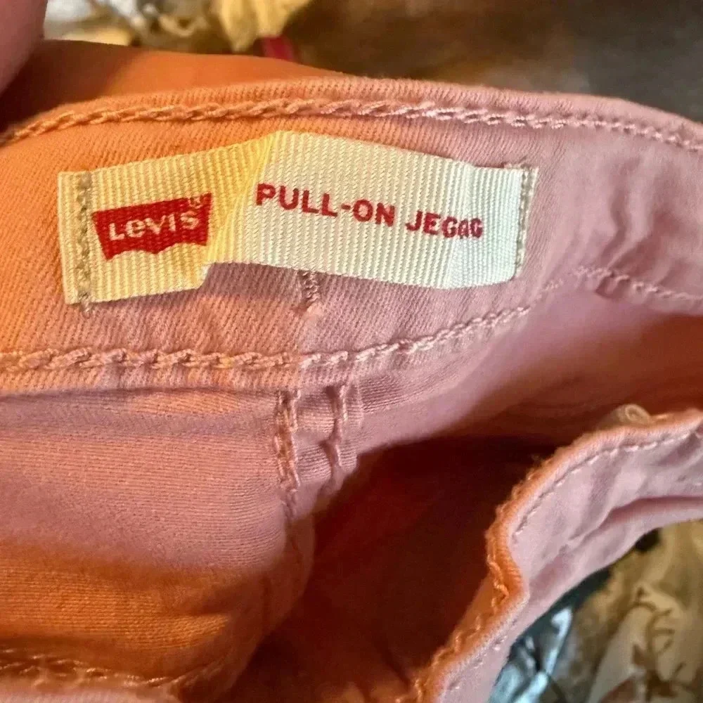 Levi's Kid's Youth Girl's Pink Cropped Denim Leggings Jeggings Skinny Jeans 10